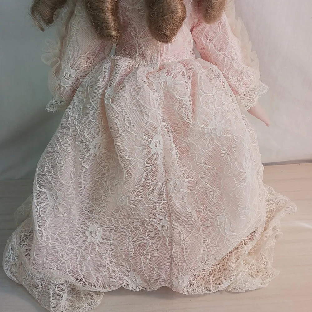 Vintage 1980s Bradley's Collectible Porcelain Doll 18